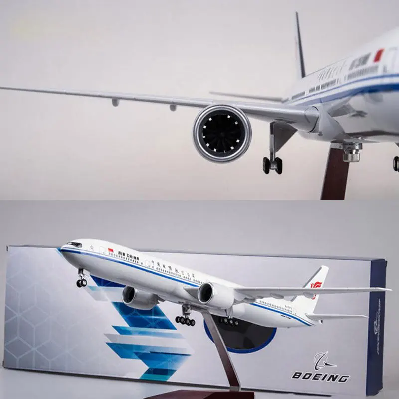 Масштаб 1/157 самолёт Боинг B777 47 см Dreamliner Air China Airlines Модель W светильник and Wheel литый