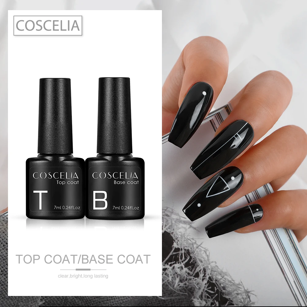 

COSCELIA Nail Gel Polish Set UV LED Lamp Gel Varnish Soak Off Semi Permanent Varnish All For Manicure Nails Art Tools Kit