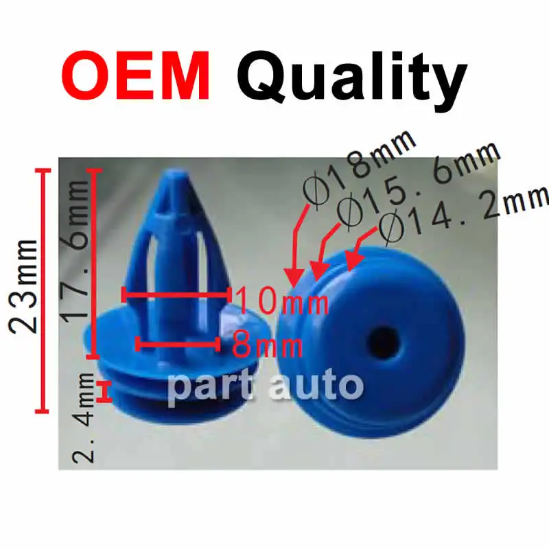 50x OEM LR027255 для Land Rover Range Evoque пластиковые зажимы переднего и заднего колесного дуга