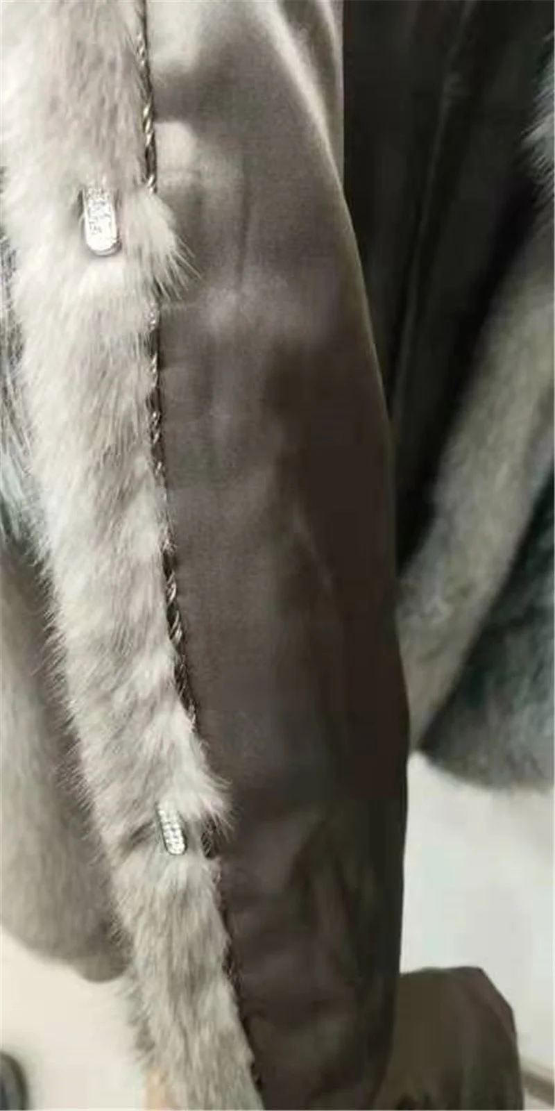 

2021 New Real Mink Fur Coats For Women Natural Silver Fox Fur Female Winter Jackets Whole Mink Thick Warm Female