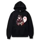 Genshin Impact Paimon аварийные продукты графические толстовки HuTao Klee унисекс теплая спортивная одежда кавайная Повседневная Уличная Одежда Толстовка свитер