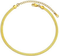u7 herringbone choker necklace for women stainless steel chain in silveryellow goldrose goldblack tone 121518 inches