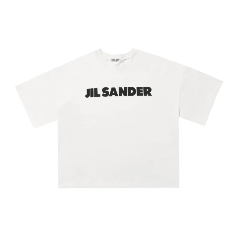 

Fashion Summer Women's Men's T-shirt 1:1 High Street Brand Logo 100% Cotton Minimalist Tee Loose Oversize Unisex Short Sleeve