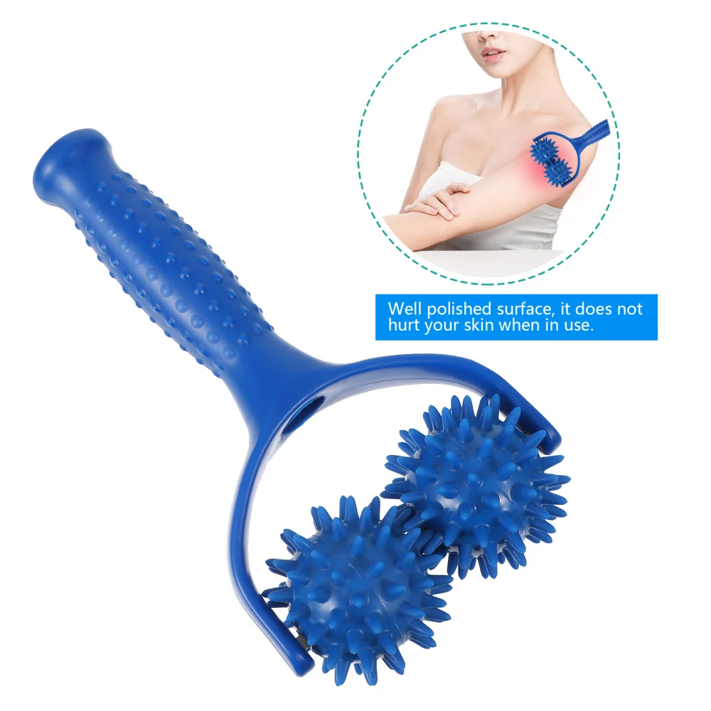 

Manual Roller Stick Handhold Massager Body Massaging Tool (Blue)