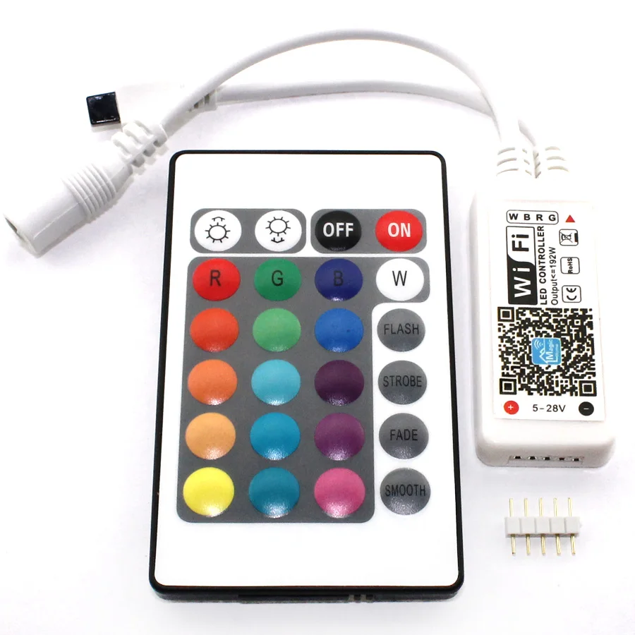 RGBW RGB 12V Светодиодный контроллер WIFI IR 24KEY 21KEY мини пульт дистанционного управления