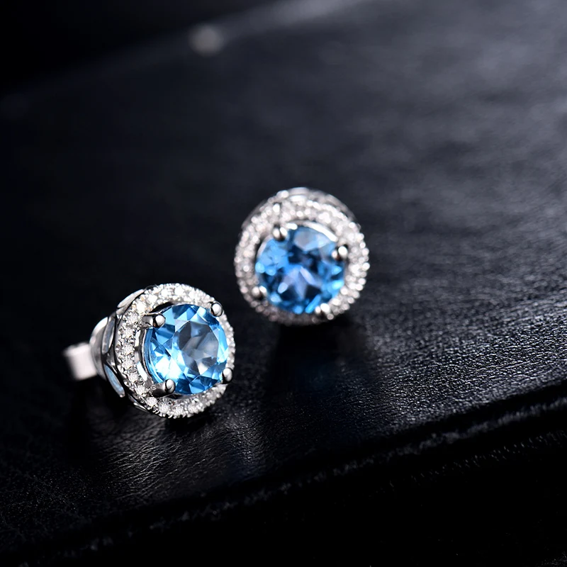 Винтажные круглые серьги гвоздики LOVERJEWELRY 6 5 мм из твердого белого золота 18 карат