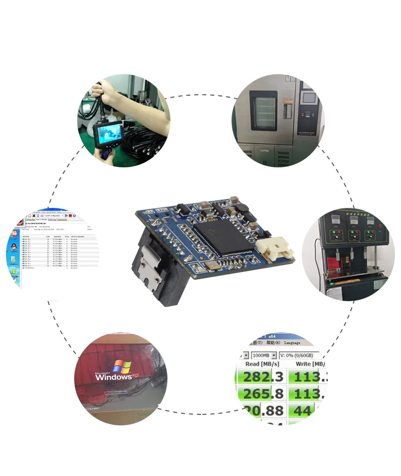 Goldendisk DOM карты памяти 16 Гб MLC Flash Dual Channel 7PIN SATA Disk Moudle II 3 ГБ/сек. для компьютера