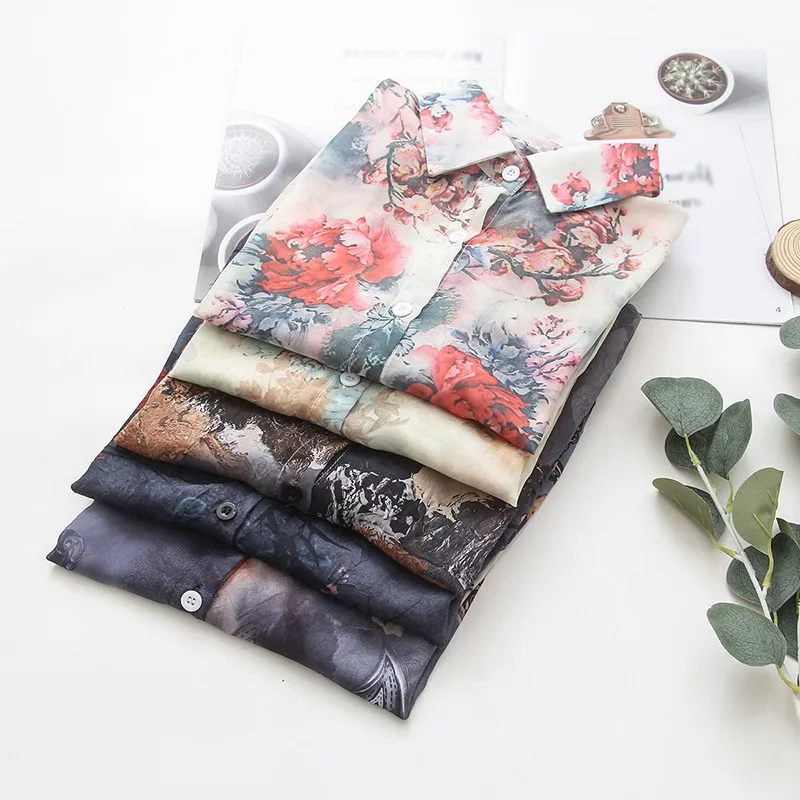 

ETOSELL Tee Tops Female Women's Short Sleeve Shirt Femininas Clothing Autumn Fashion Floral Print Square-cut Pullover