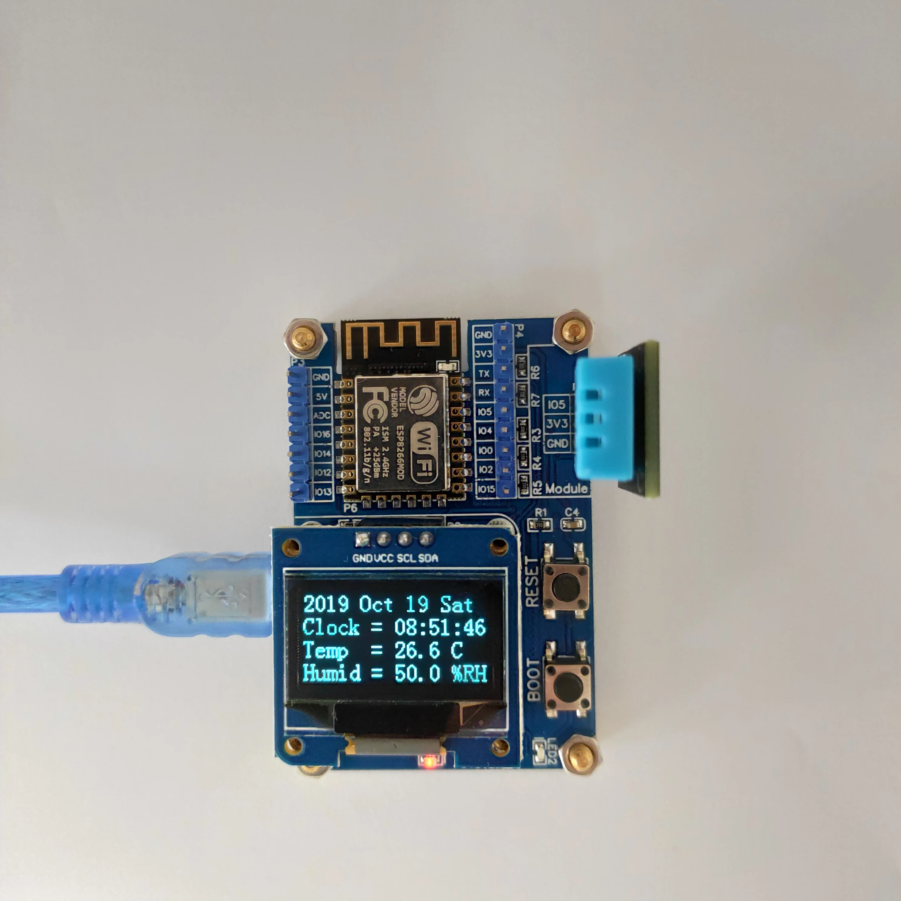 ESP8266 Метеостанция DIY Набор IOT Стартовые наборы для Arduino с 0,96 OLED дисплеем D1 Мини беспроводной wifi Bluetooth модуль