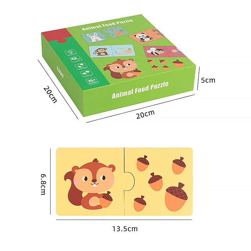 

Baby Educational Cognitive Puzzle Cards FlashCard Matching Game Cartoon Vehicle Animal Fruit Learning Toys Kids Toddler Kid Gift