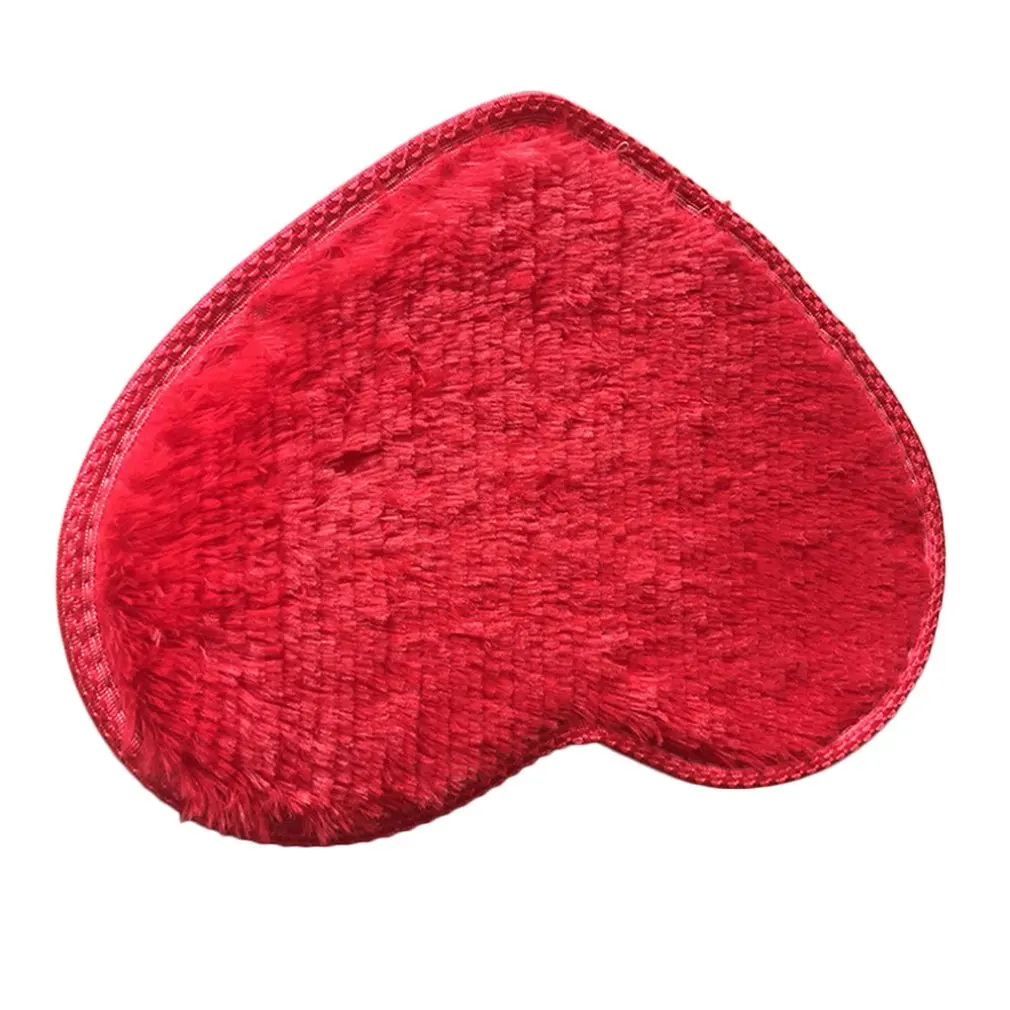 Милый ковер в форме сердца из искусственной овечьей шерсти пушистый кожи коврик