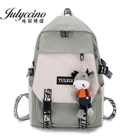 julyccino women waterproof buckle backpack nylon student cute schoolbag kawaii backpack for teenage girl laptop backpacks female