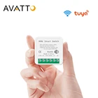 Модуль Wi-Fi-переключателя AVATTO Tuya Mini 16 А с приложением Smart Life, двухстороннее управление, прерыватель умного дома, работает для Alexa, google Home