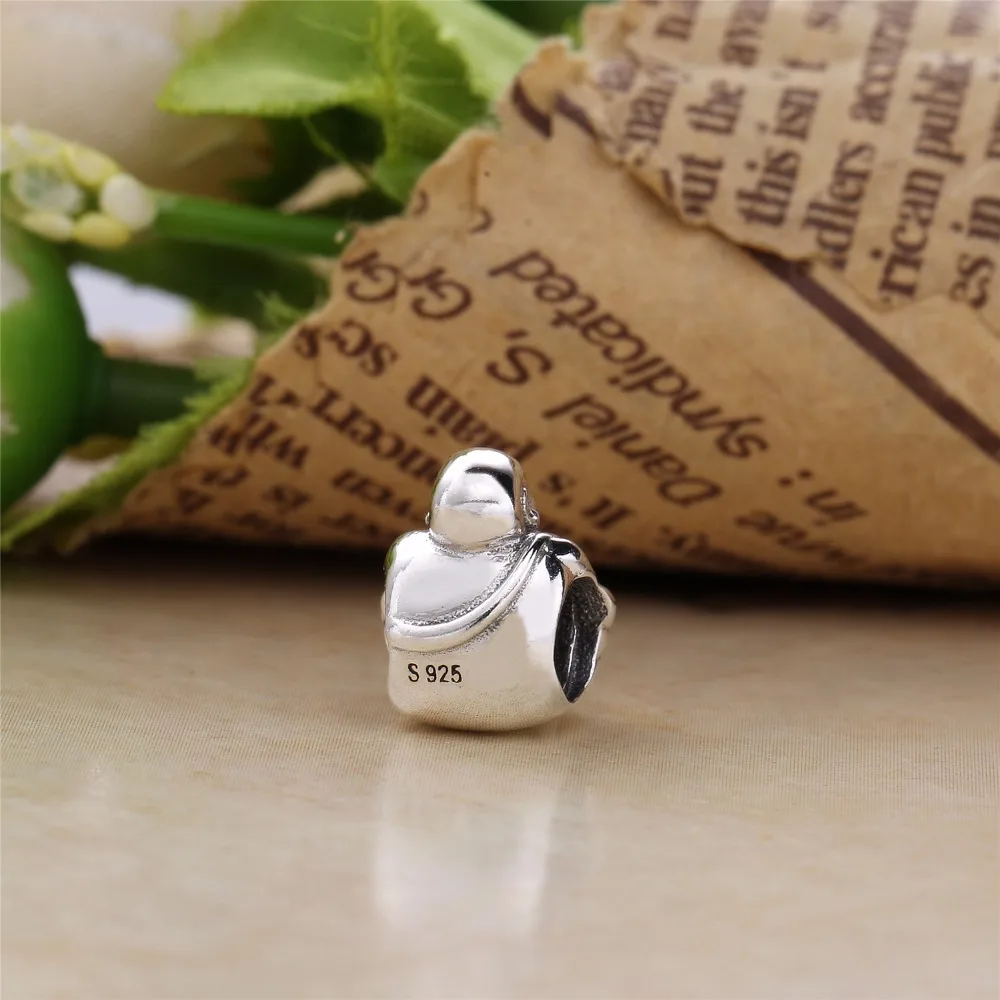 Moonmory 925 пробы серебряные бусины Будды могут принести удачу Вера подходят для