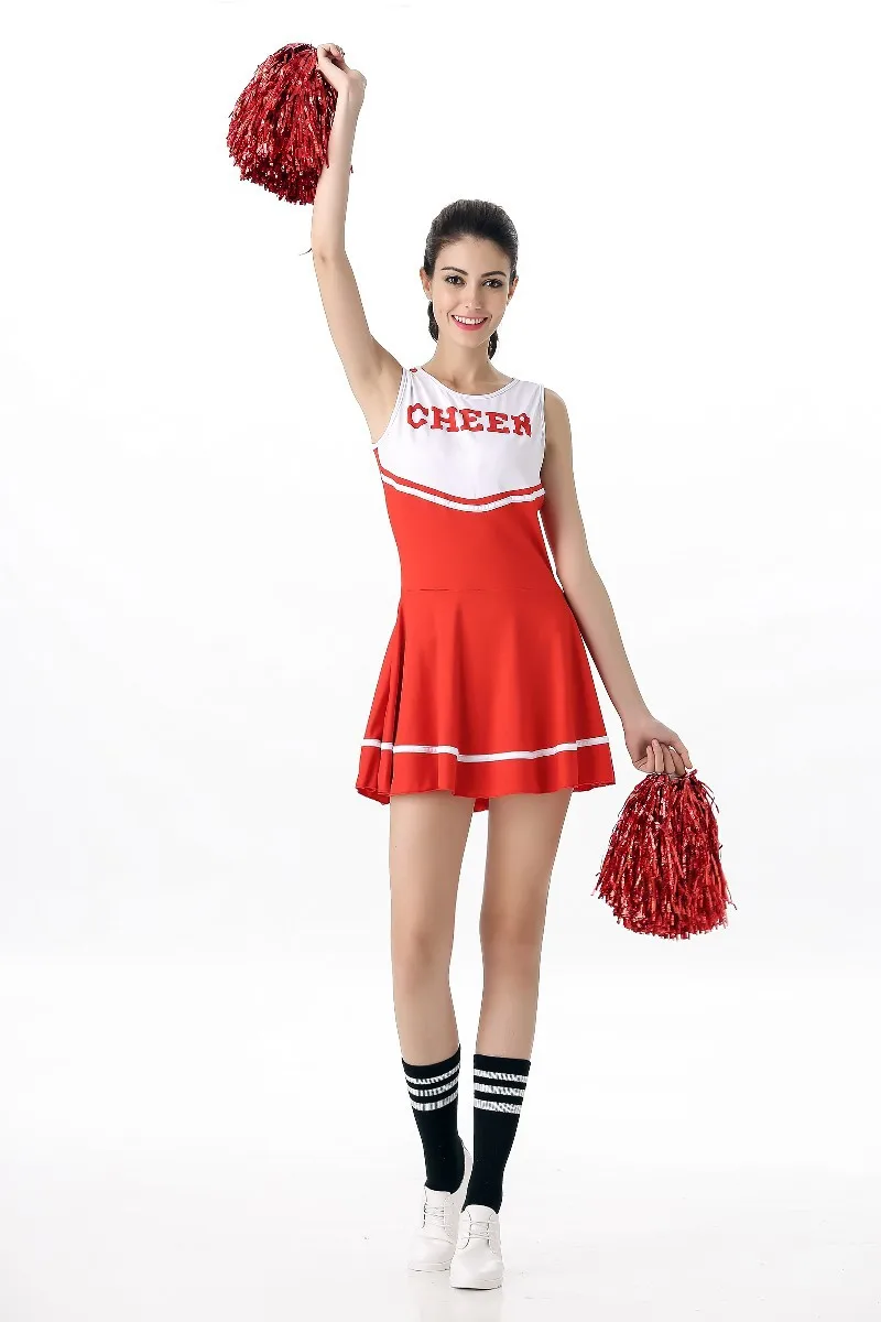 Спортивные костюмы с помпонами 2 шт. униформа для учеников Старшей школы|Униформа