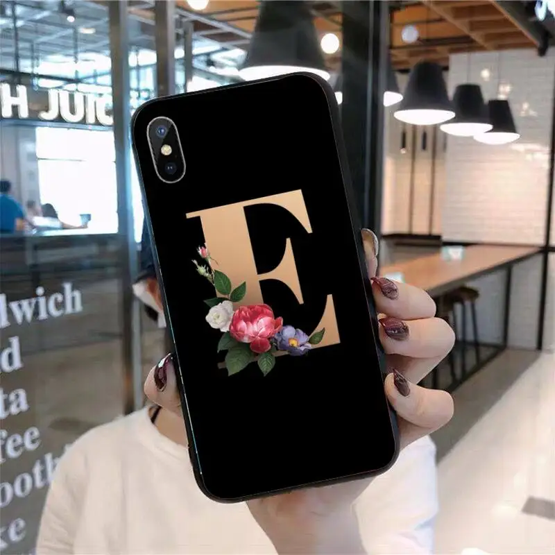 

26 letter name DIY Phone Case for iPhone 11 12 pro XS MAX 8 7 6 6S Plus X 5S SE 2020 mini