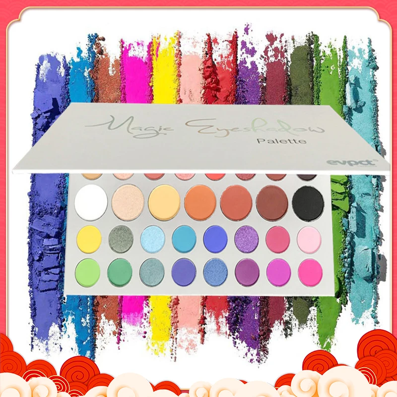 Палетка женских блестящих теней для век 39 цветов матовые блестящие стойкие тени