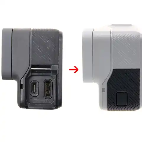 Боковая крышка для порта USB-C, сменная боковая защита для GoPro HERO 5/6/7, черный УФ-фильтр, запчасти для ремонта объектива, аксессуары