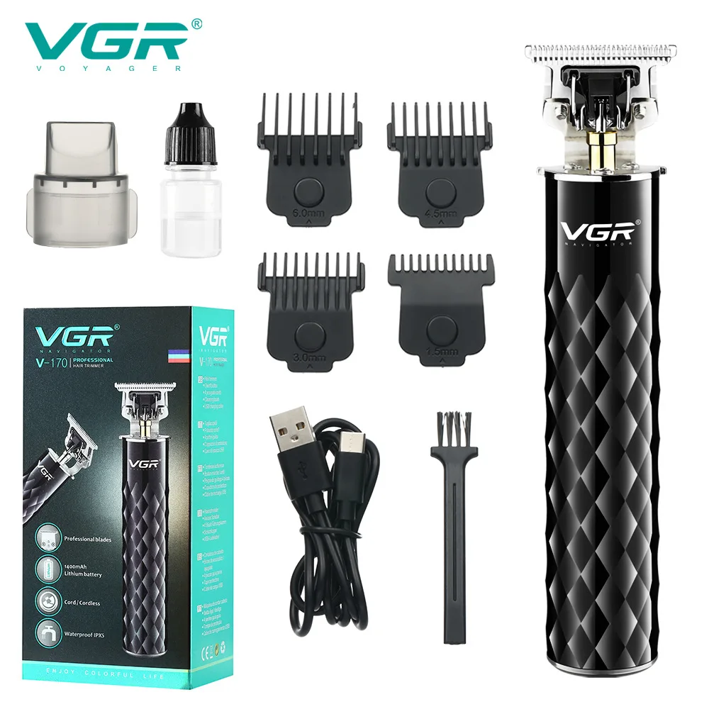 

VGR Professional Waterproof Hair Trimmer Electric Hair Clipper for Men Beard Trimmer Lithium Battery Hair Cutting Machine Tools