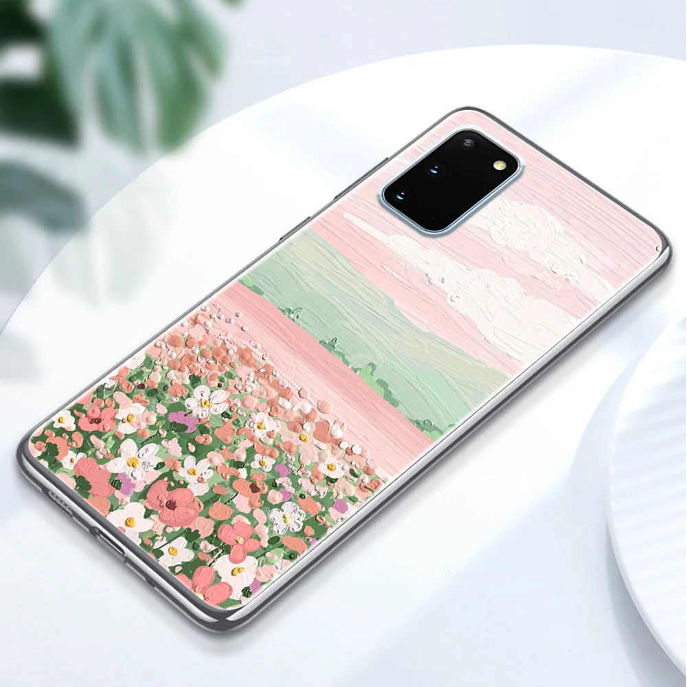

Flower Painting Case For Samsung S21 A51 S10 S9 S8 S20 FE Plus Ultra A50 A71 A70 A21S A72 A52 A02S 12 NOTE 20 10 9 Plus Soft TPU