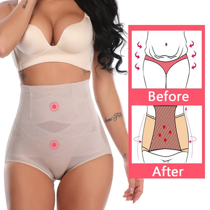 Высокая Талия животик Управление трусики нижнее белье для похудения Body Shaper Талии Тренер Прикладом Хип колодки Сталь костяком Корректирующее белье триммер