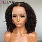 Предварительно выщипанные кудрявые 13x6x 2 парики из человеческих волос на сетке спереди, парик с водной волной, отбеленные парики с узлами для черных женщин, бразильские волосы без повреждений