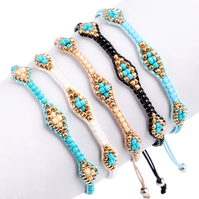 Handmade Seed Bead Bracelet Lucky Bracelets & Bangles For Women Men Beads 1987 | Украшения и аксессуары