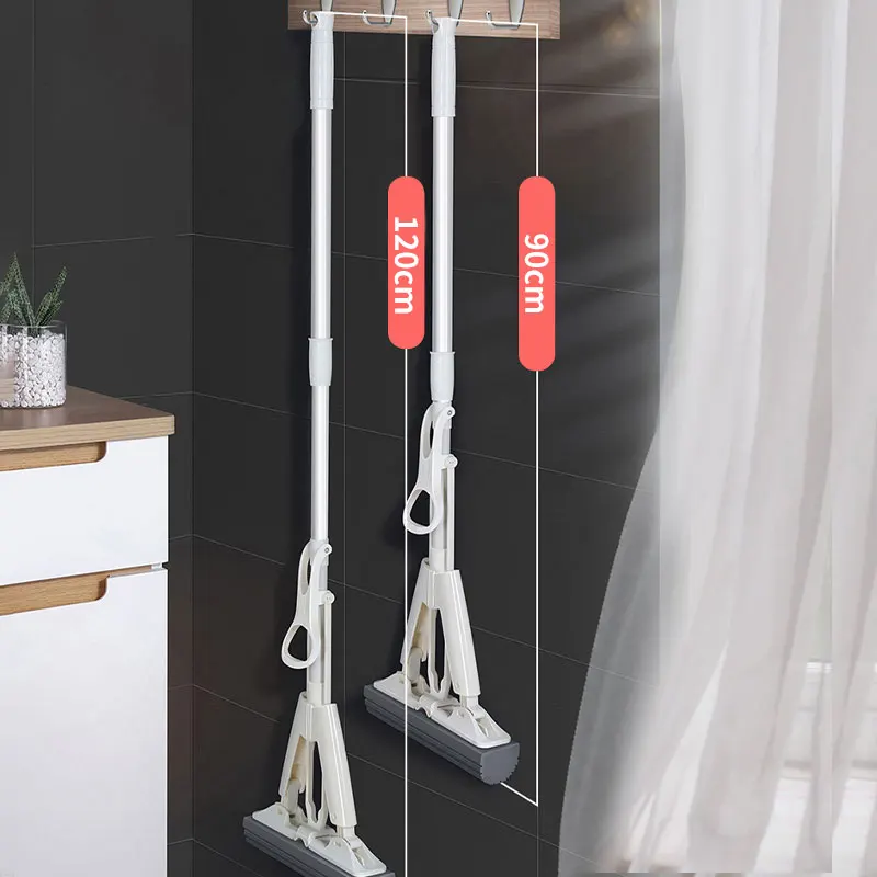 JOYBOS-fregona exprimidora de doble pliegue, mopa con cabezal de esponja, absorbente de agua, para suelo del hogar, sin pegamento, de algod&oacute;n, JBS10-1