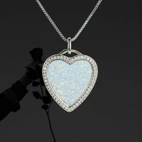 2022 fashion heart choker necklace for women statement wedding jewelry cute imitation opal rhinestones crystal necklace