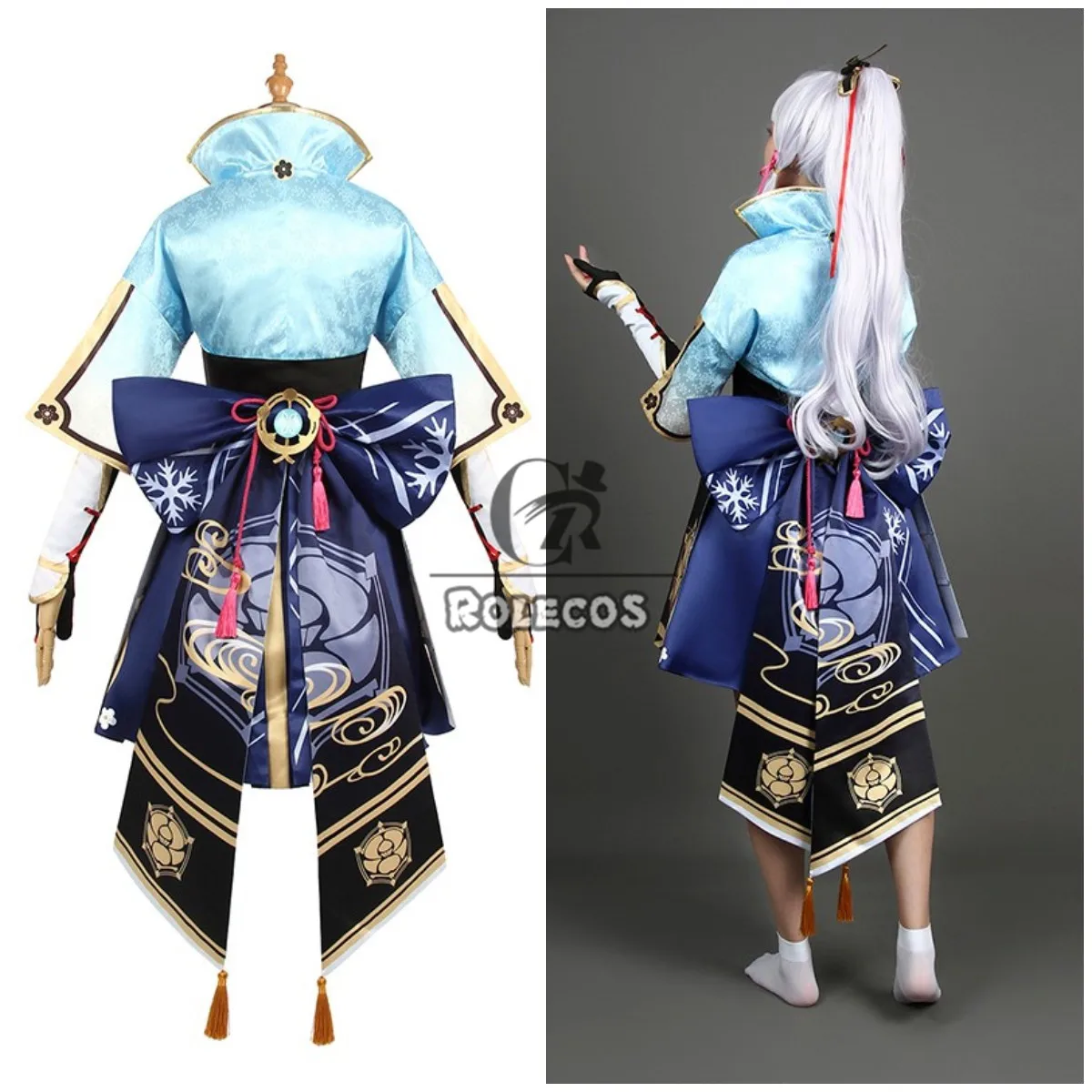 ROLECOS Genshin Impact Kamisato Ayaka костюм для косплея из игры наряд женщин вечерние