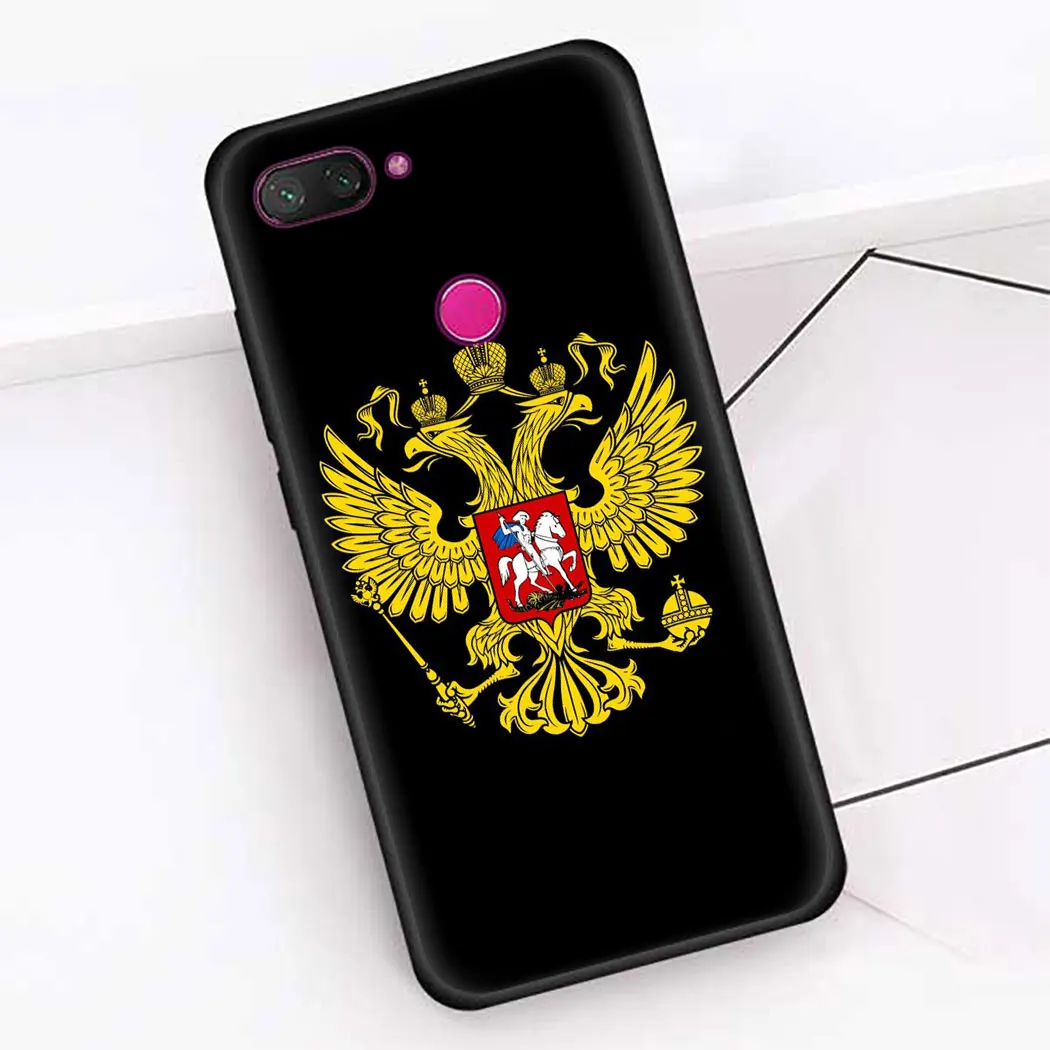 Мягкий силиконовый чехол для телефона Redmi Note 5 6 7 8 Pro 5A 8T Prime 4X K30 Poco X2 черный с флагом