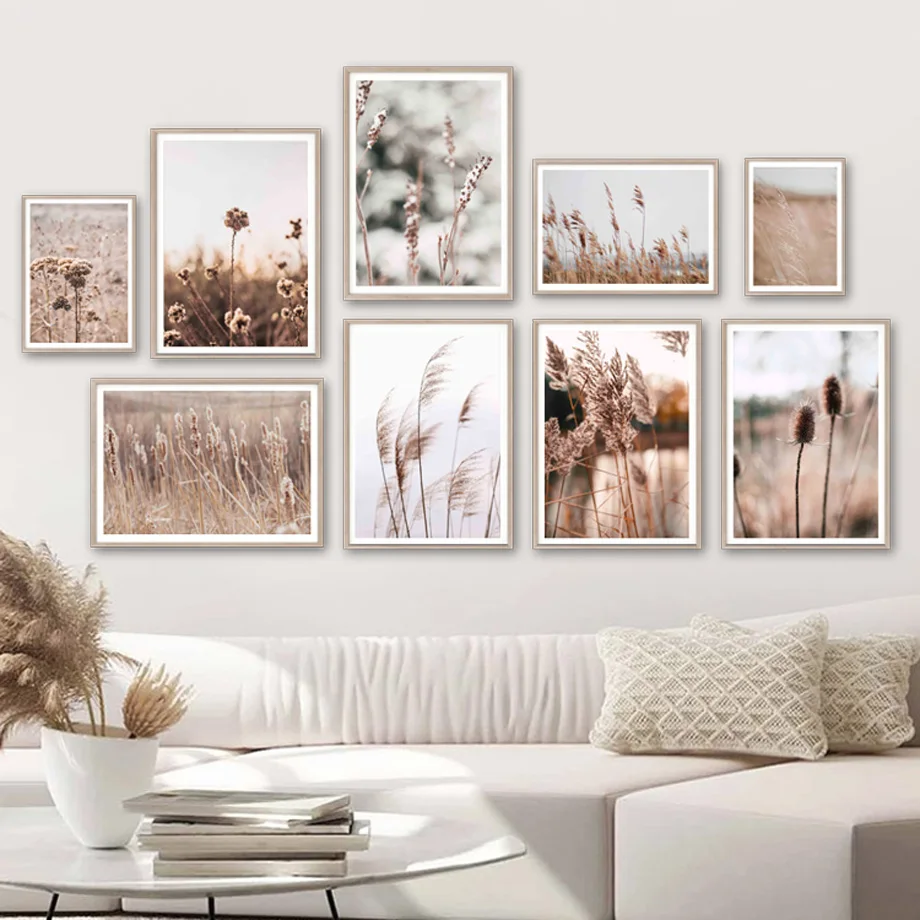 

Dandelion Reed Grass Herb Plant Flower Wall Art Canvas Painting Nordic Posters And Prints Wall Pictures For Living Room Decor