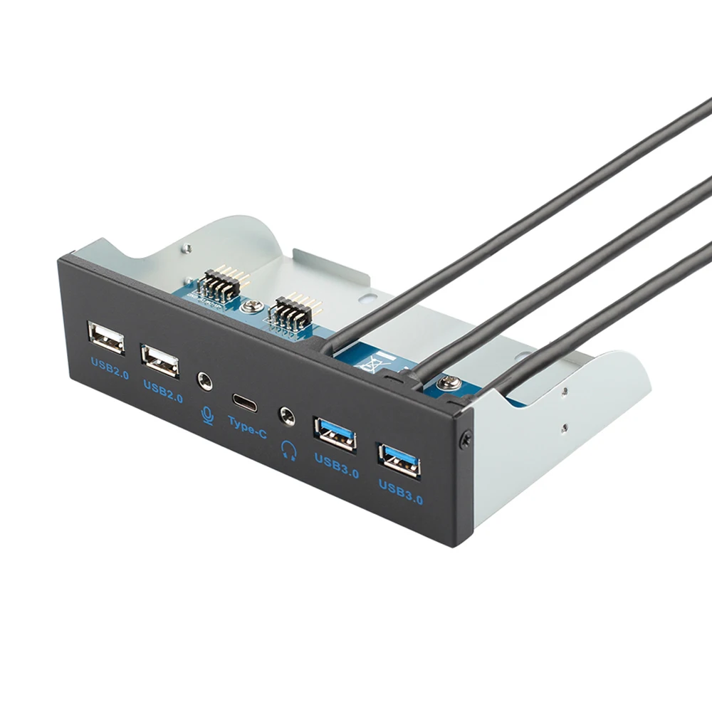 5 25 &quot2 порта s USB3.0 + двойной порт USB2.0 USB 3 1 Gen 2 10 Гбит/с Тип C HD аудио Передняя панель