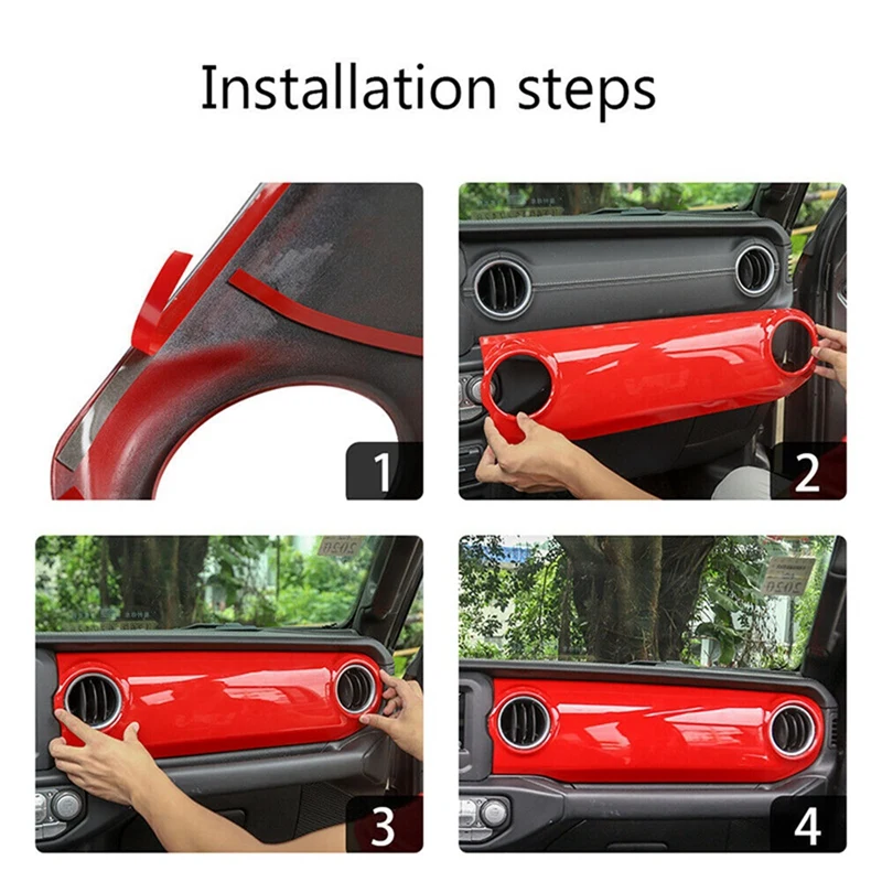

Car Center Consoles Decorative Stickers Accessory Interior for Jeep Wrangler JL Gladiator JT 2018-2020
