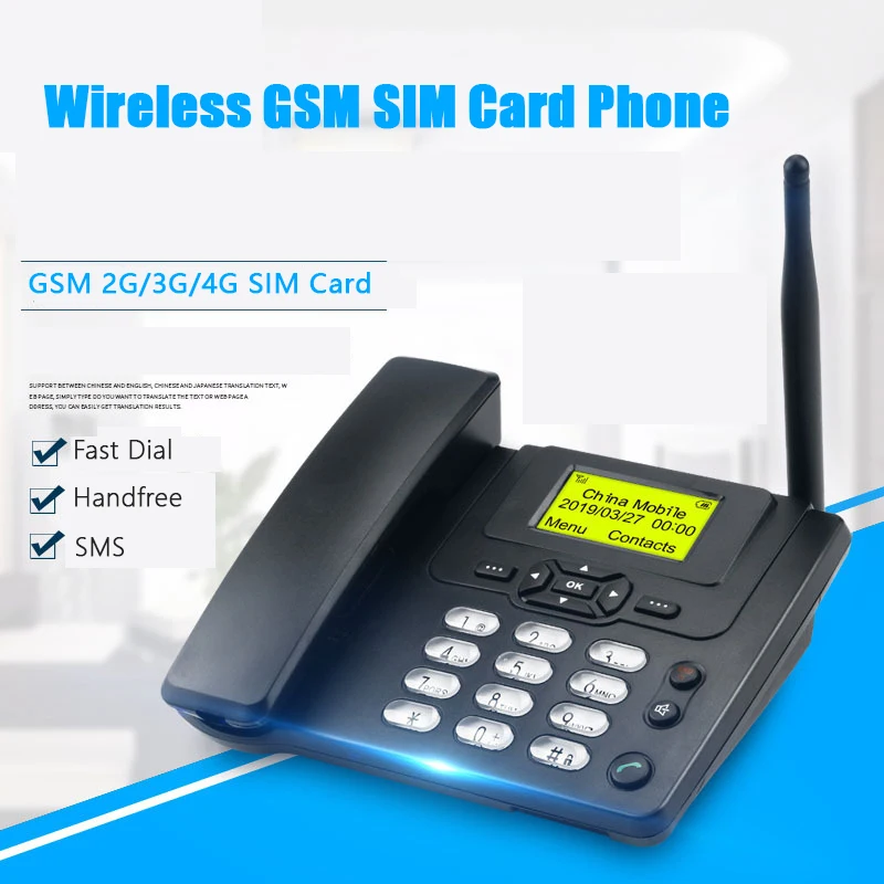 GSM 900/1800 МГц Поддержка сим карты стационарный телефон с FM радио Call ID Handfree