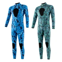3mm camouflage wetsuit long sleeve fission hooded neoprene submersible suit for men keep warm waterproof diving suit