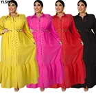 Рождественский халат 5XL, женские африканские платья, Макси-платья, размера плюс, сексуальное Африканское ажурное платье, Дашики, осенняя одежда