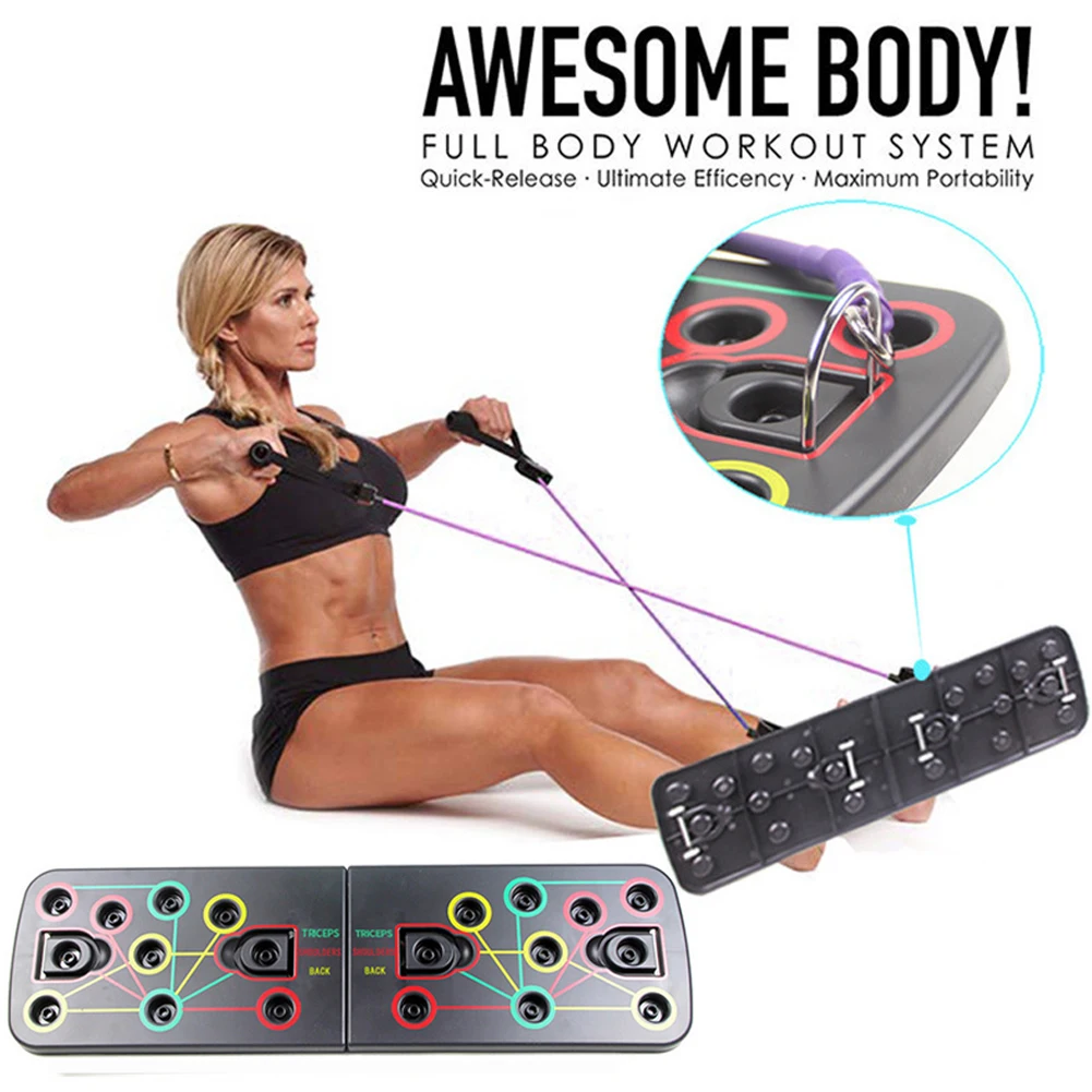

Push Up Rack Board Men Women Comprehensive Fitness Exercise Push-up Stands Body Building Training System Home Equipment Apr27