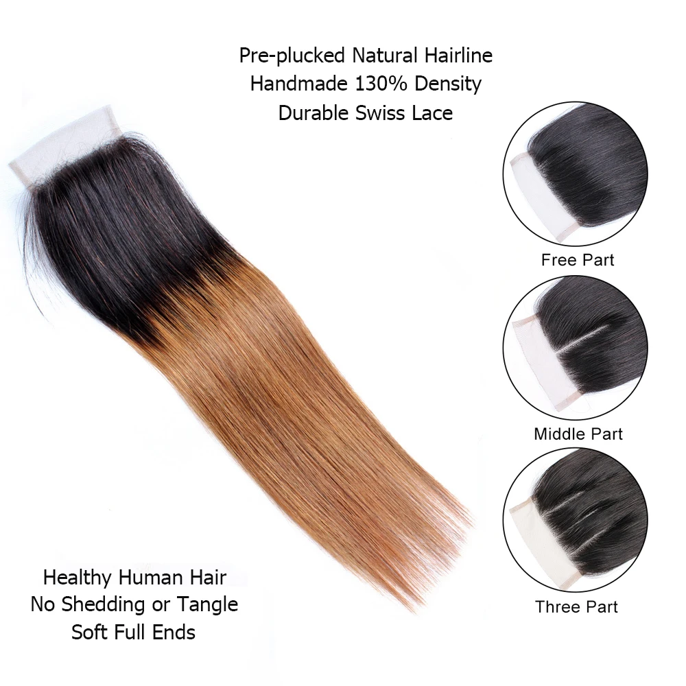 MOGUL волосы T 1B 30 Ombre пряди с застежкой Омбре Auburn коричневые перуанские прямые 3/4