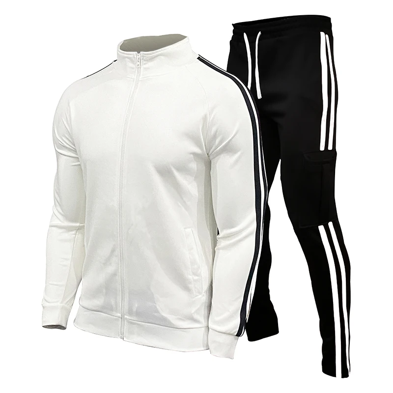 

Sportswear men's sportswear 2021 gym spring jacket + pants casual men's sportswear fitness wear