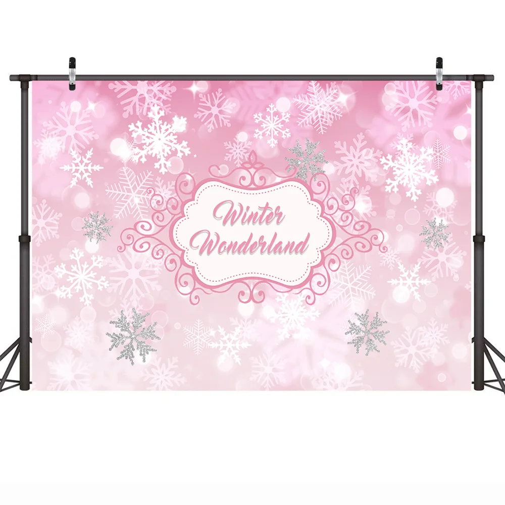 Зимние фоны Onederland Baby Shower 1st первый день рождения баннер синий снег украшения фото фон для фотосъемки