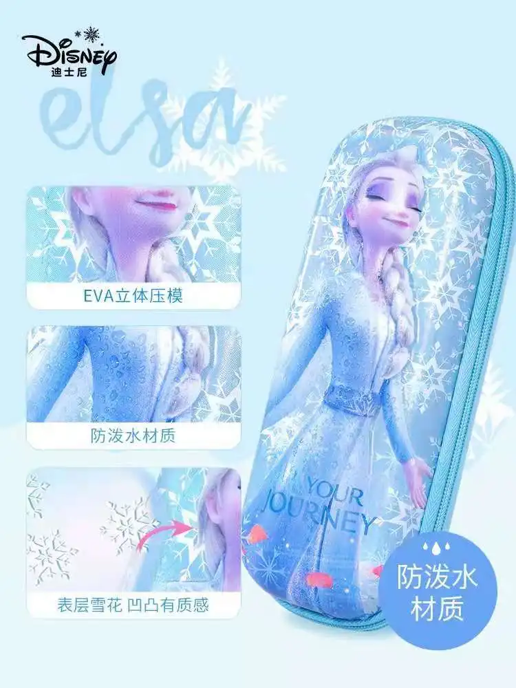 Disney Frozen School Bag For Girl Pencil Case Stationery Set Primary Student Orthopedic Shoulder Backpack Kids Birthday Gifts