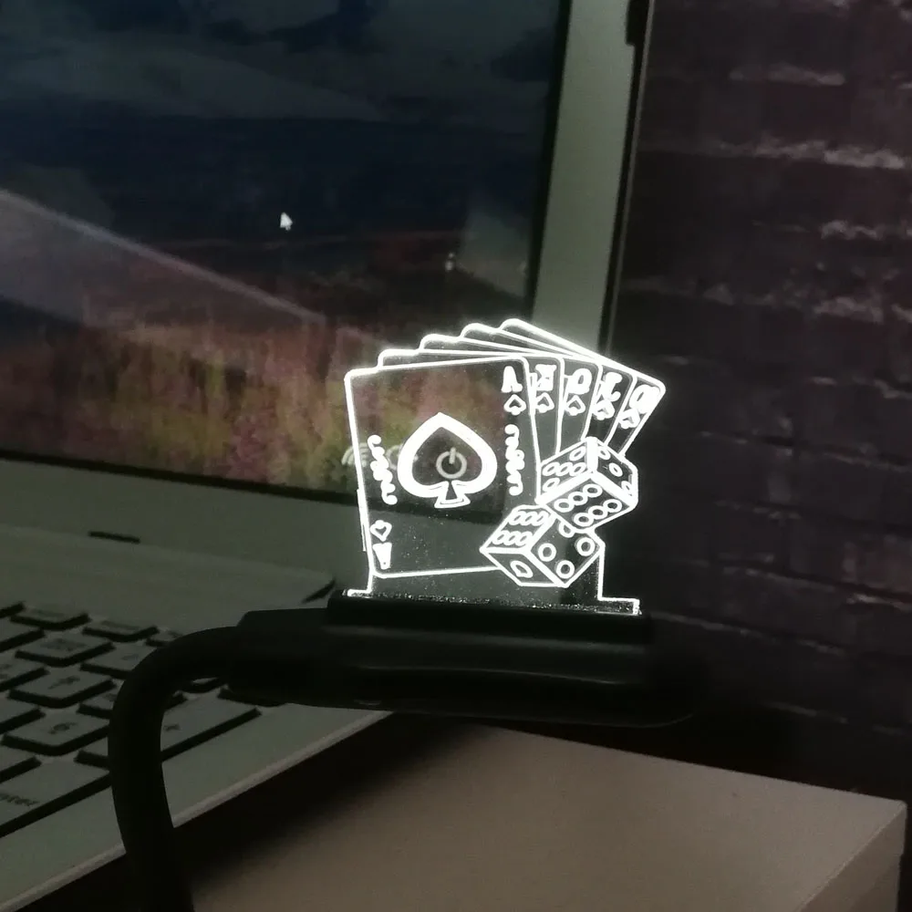 Mini USB Lamp Новинка, новогодний подарок, 3D лампа, мультяшный Рождественский медведь, Ночной светильник, RGB светодиодный светильник, многоцветная декоративная детская игрушка, подарок - Испускаемый цвет: Mini USB Lamp