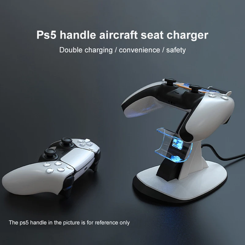 

For PS5 Controller Charger Dual USB Fast Charging Dock Station Stand with USB A Ouput for PlayStation 5 DualSense Accessories
