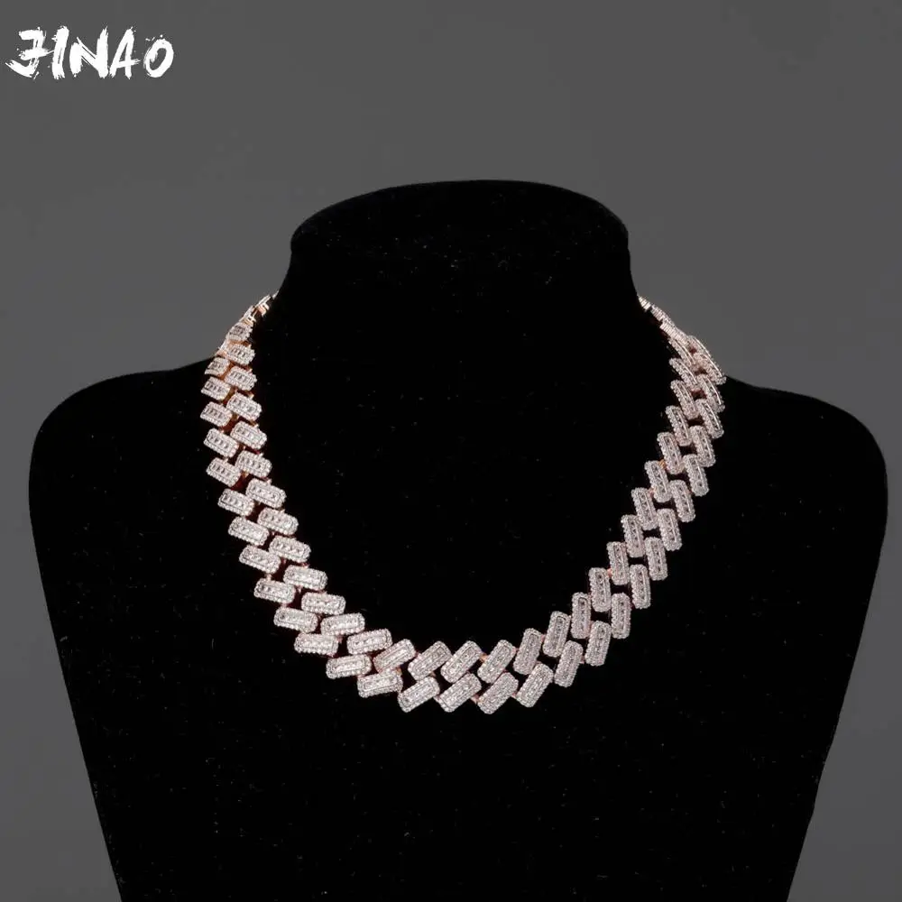 JINAO, новинка, квадратный стиль, Iced Out CZ Stone, 20 мм, ожерелье, Хип-хоп, ювелирное изделие, рок, медь, золото, серебро, покрытие, для мужчин и женщин, подарок