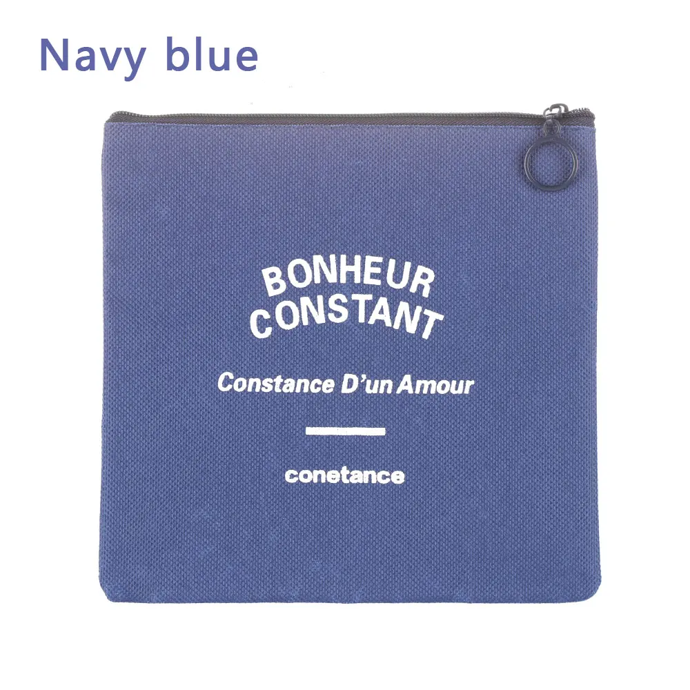 Navy blue 1 шт. горячая Распродажа мини-кошелек для ключей унисекс, Холщовая Сумка, маленький кошелек на молнии для монет, держатель для карт, кошелек, четыре цвета - Цвет: Navy blue