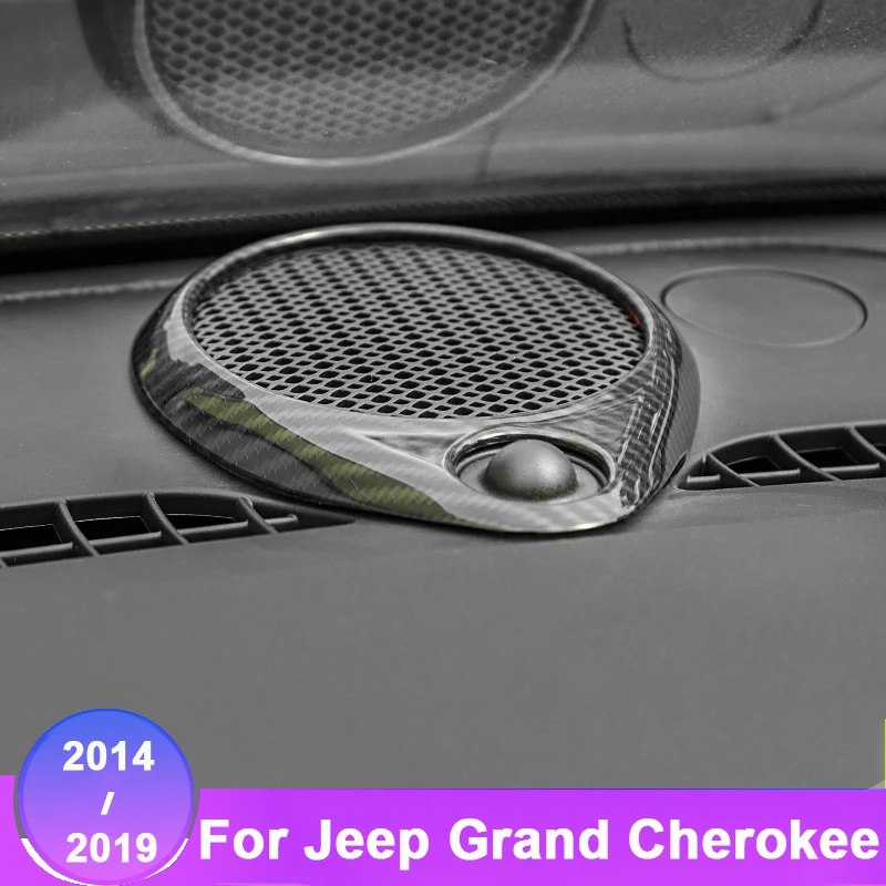 

ABS Chrome Front Dash Center Speaker Ring Frame Cover Trim for Jeep Grand Cherokee 2014 2015 2016 2017 2018 2019 Accessories