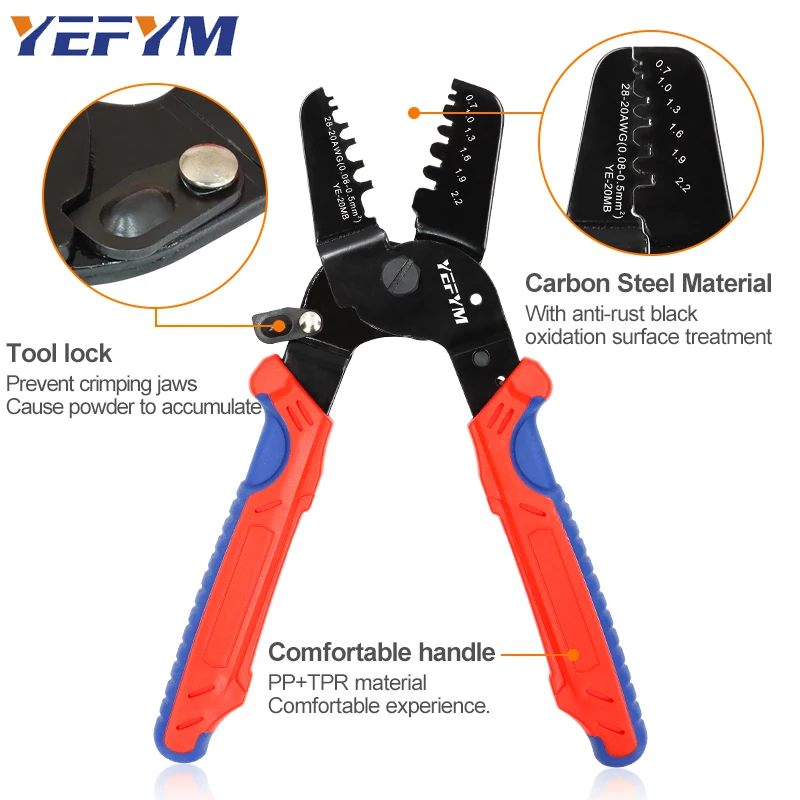 YE-12MB/20 МБ обжимные инструменты для SH1.0/ZH1.5/PH2.0/XH2.54/SM2.54/2510/VH3.96/5557/5559 JAM Molex Tyco JST DuPont