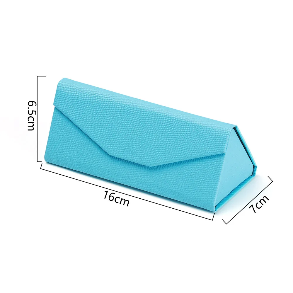 1 шт. треугольный Складной футляр для очков из ПУ Водонепроницаемый Чехол с