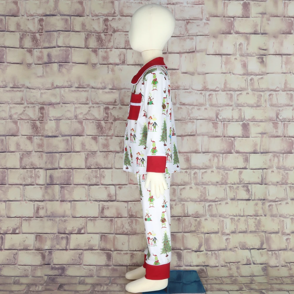 Детские рождественские пижамы Футболки Одинаковые комплекты для семьи Одежда